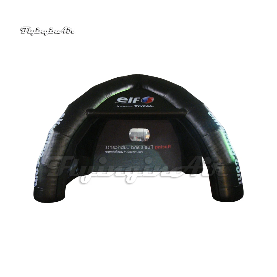 Advertising Inflatable Frame Tent 6m/8m Black Air Blow Up Trade Show Dome Booth For Promotion Event