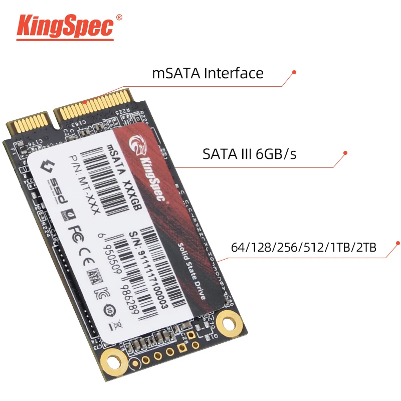 KingSpec mSATA SSD 512GB 1TB mSATA SSD Solid State Disk 128gb 256gb 500gb 512gb 1tb 2TB ssd Hard Drive for Laptop Notebook Hp