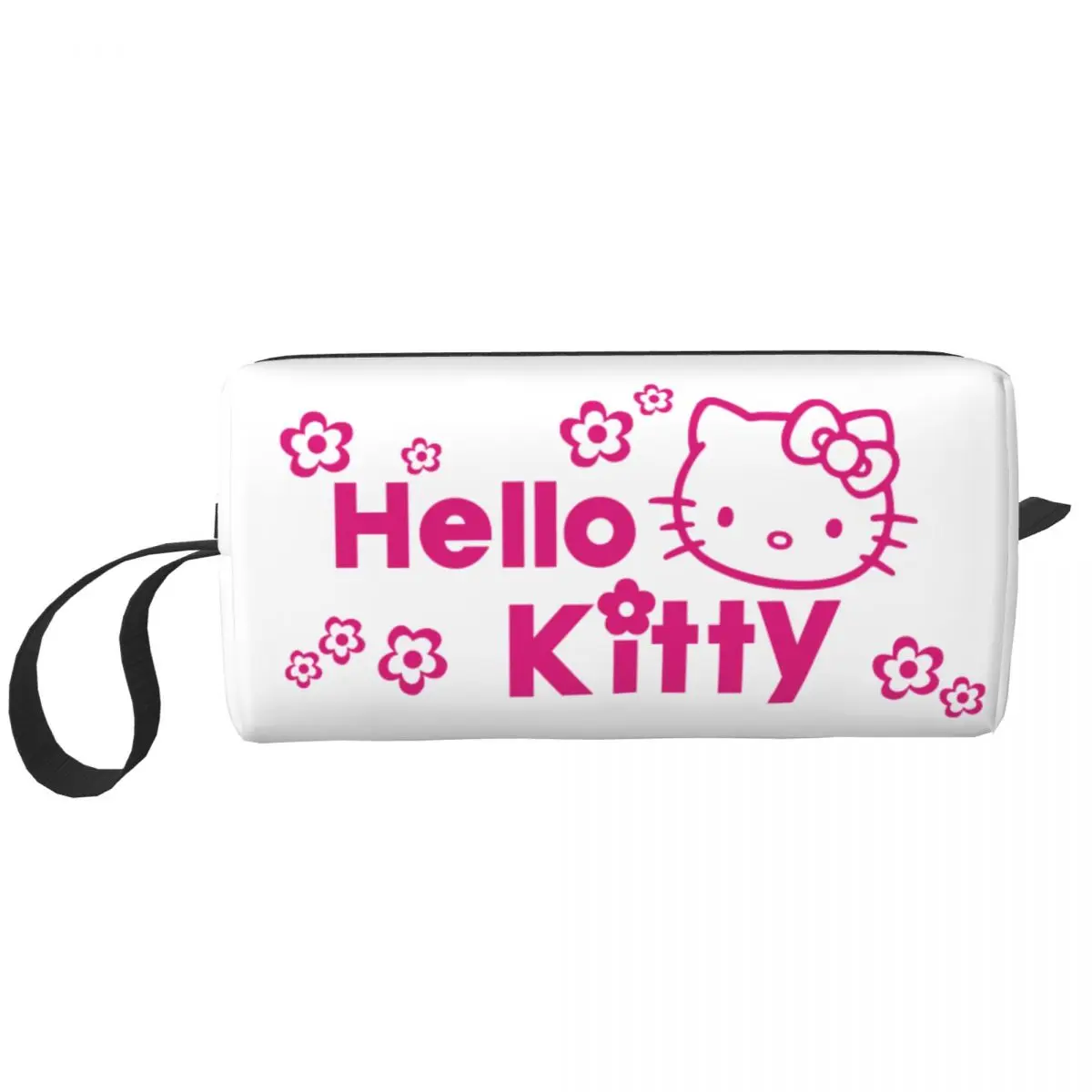 

Custom Hello Kitty Drawing Coloring Makeup Bag for Women Travel Cosmetic Organizer Cute Storage Toiletry Bags