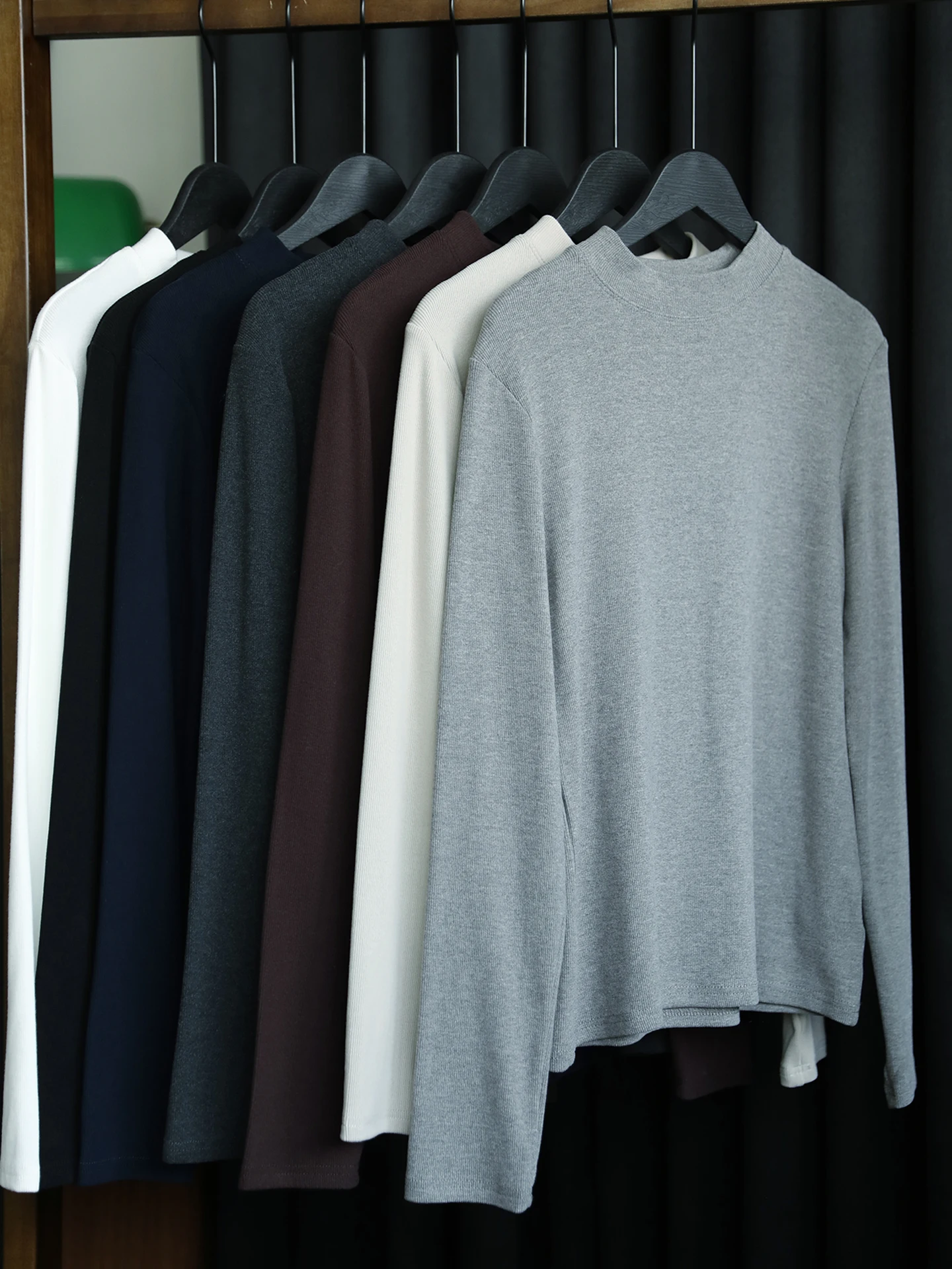 

Утепленная ретро-футболка с высоким воротником, облегающая, с длинным рукавом, базовая, эластичная, верхняя одежда, осенне-зимний топ, женская модная хлопковая кофта