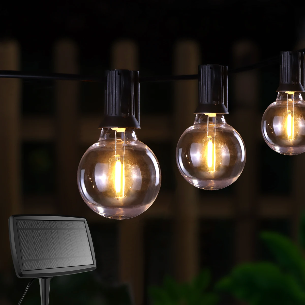 

G40 Bulbs LED Solar String Lights Christmas Decor Light Bulb IP65 Waterproof Patio Lamp Holiday Garland For Outdoor Garden