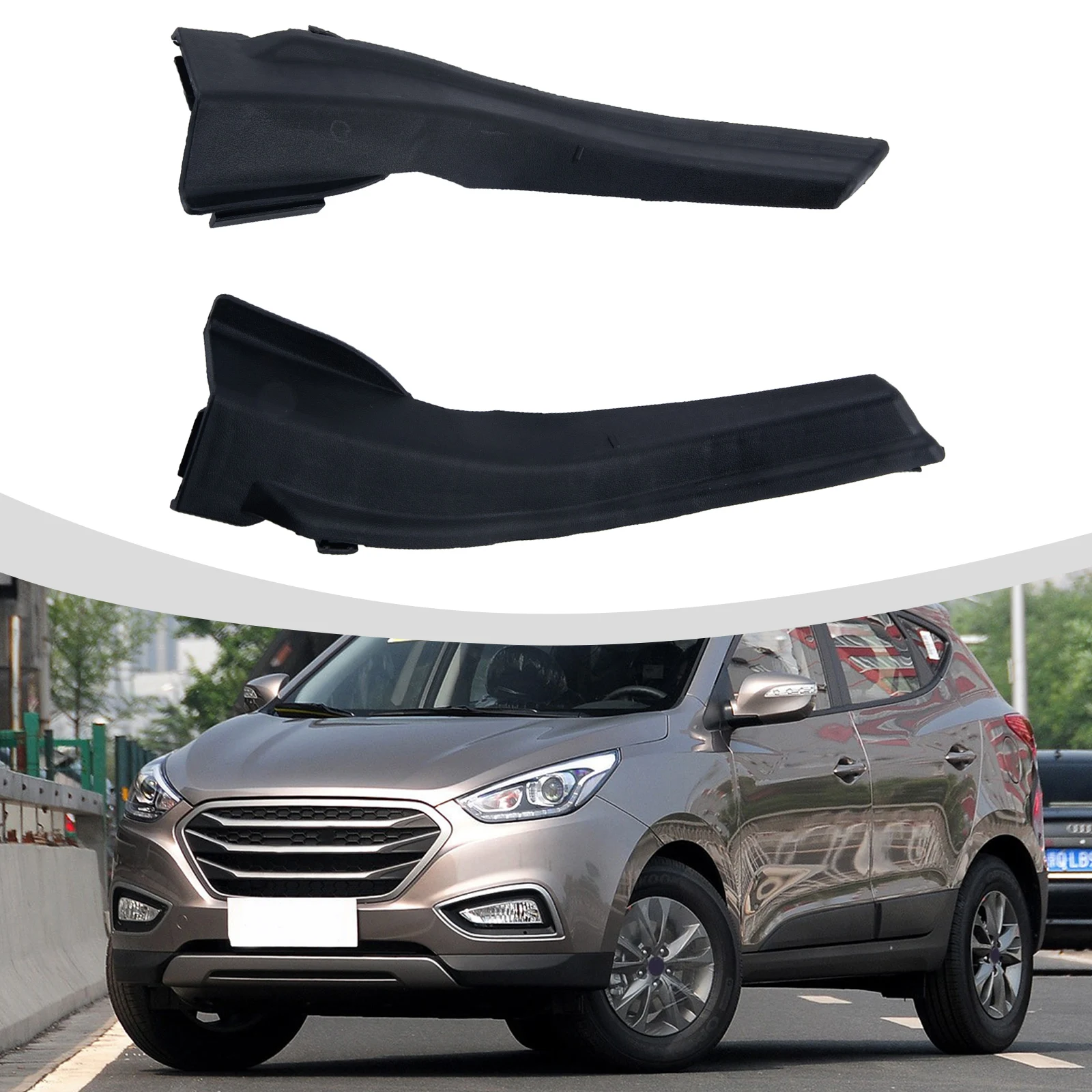 Direct fit and tested black wiper cover plate for hyundai ix35 tucson easy installation and improved heat sink