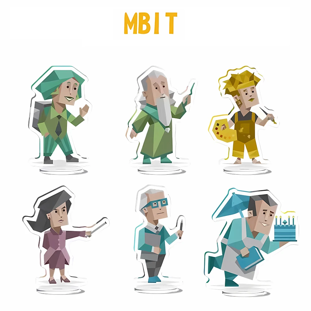 

Mbti16 Personality Type Upright Tabletop Decoration Cartoon Acrylic Double-Sided E Person Student Gift Society Stand Model Plate