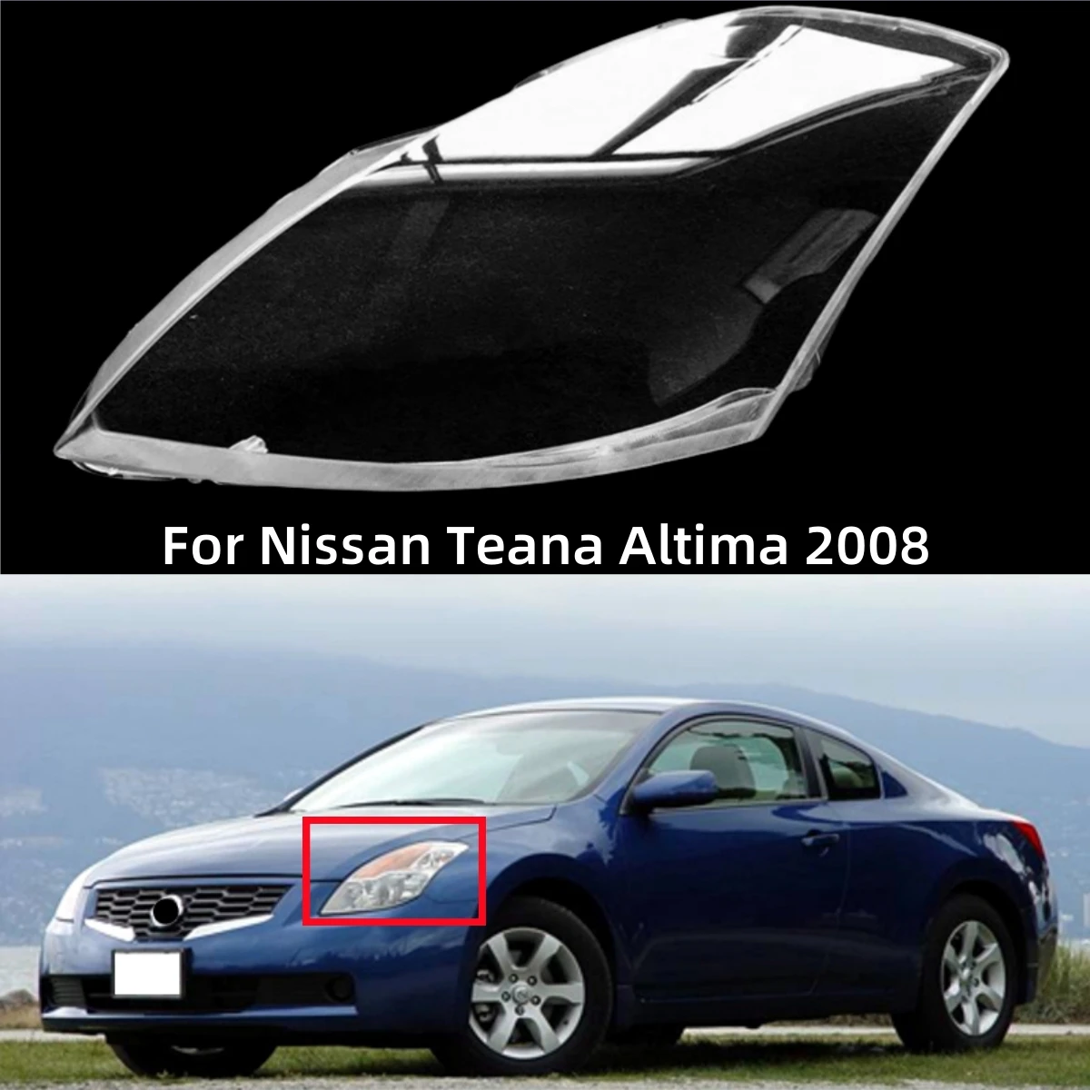 

Аксессуары для Nissan Teana Altima 2008, крышка фары автомобиля, замена оригинальной линзы