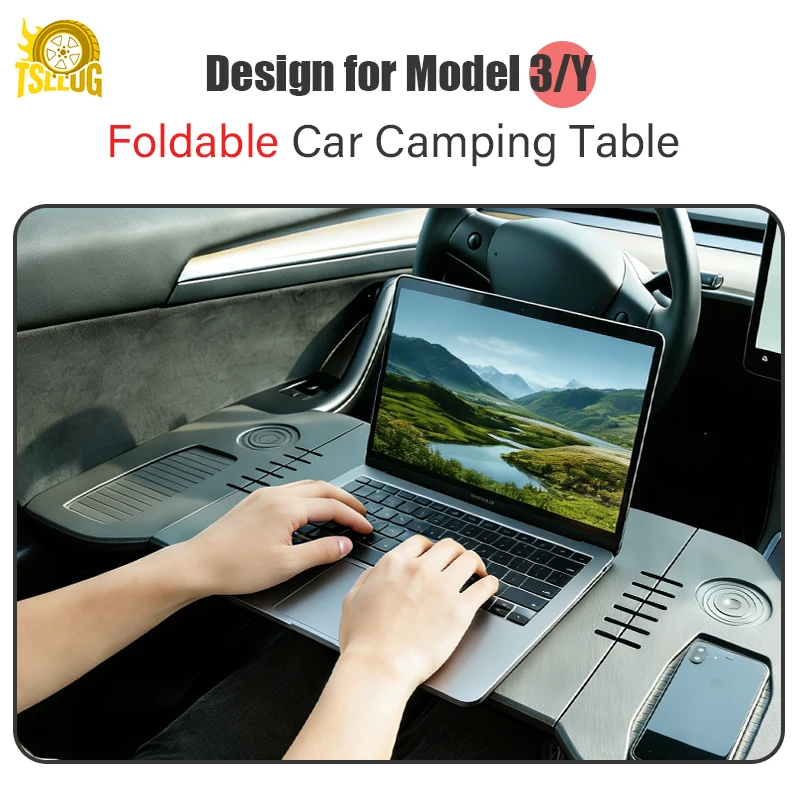

Портативный столик-поднос для руля автомобиля, временный офисный столик, подставка для ноутбука, столик для еды, дизайн для Tesla Model 3 Model Y