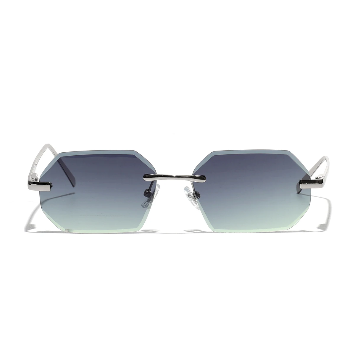 Ruiao Sunglasses Men Brand Designer Fashion Rimless Sun Glasses Shades Diamond Cut Lens Ladies Frameless Metal Eye glasses