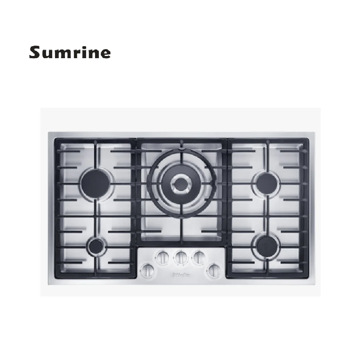 Piano cottura a gas da incasso a cinque fuochi Varie specifiche Superficie in acciaio inossidabile elettrica e alimentata a batteria per uso esterno