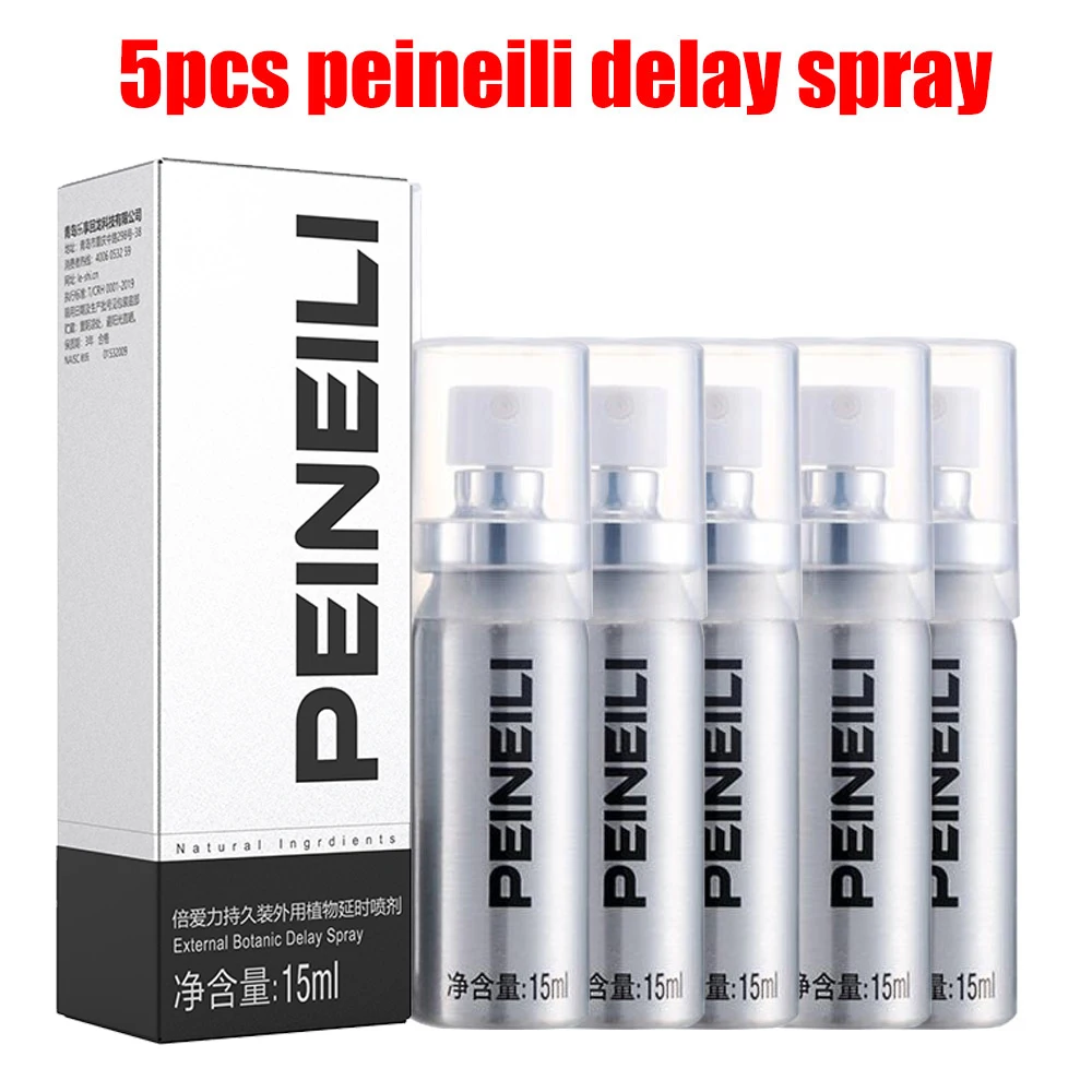 5PCS Peineili Sex Delay Spray Men Male External Use Anti Premature Ejaculation Prolong 60 Minutes Sex Penis Enlargement Cream