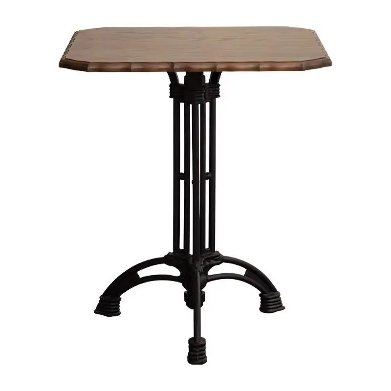 

Solid wood table and chair combination, solid wood table in American western restaurant