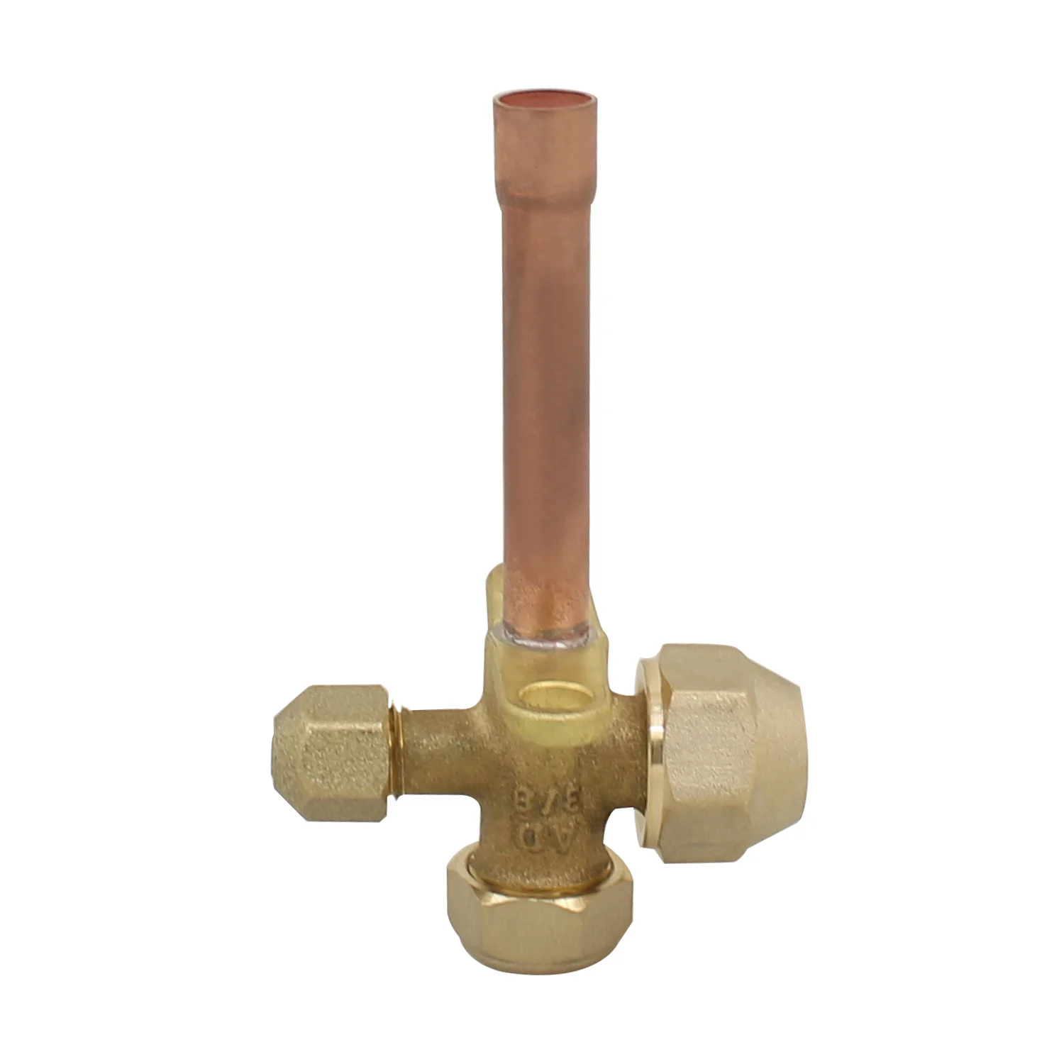 copper air conditioning shut off valve Split valve Straight pipe welded globe valve for Air condition heat pump cold storage