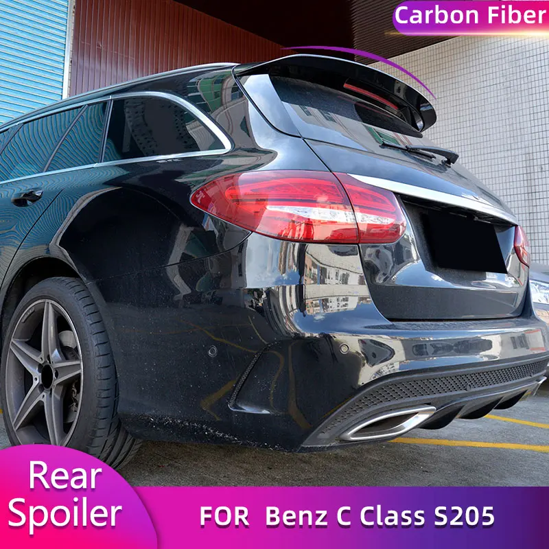 

Carbon Fiber Rear Roof Spoiler Wings for Mercedes Benz C Class S205 Wagon Base Sport 2015-2018 Not for AMG Car Rear Spoiler FRP