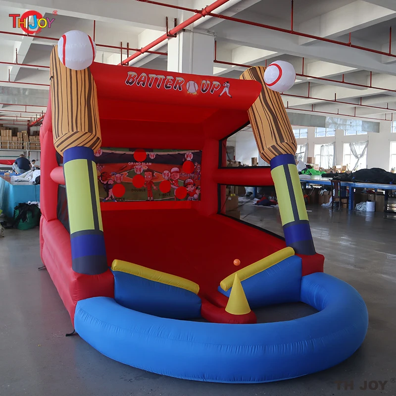 Fast Air Shipping to door,5x3m Outdoor Giant Inflatable Baseball Batting Cage  Batter Up Sport Games
