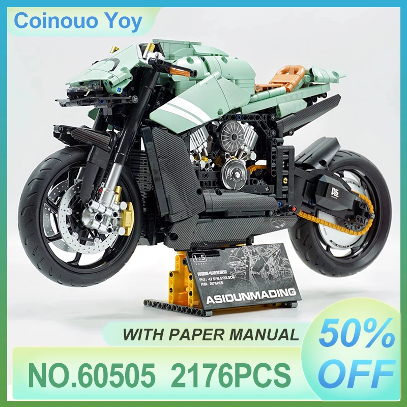 

1:5 60505 Model Motorcycle Building Blocks Technical Bricks Set Motorbike Assembly Puzzle Kids DIY Toy For Boy Chrismas Gift Kid