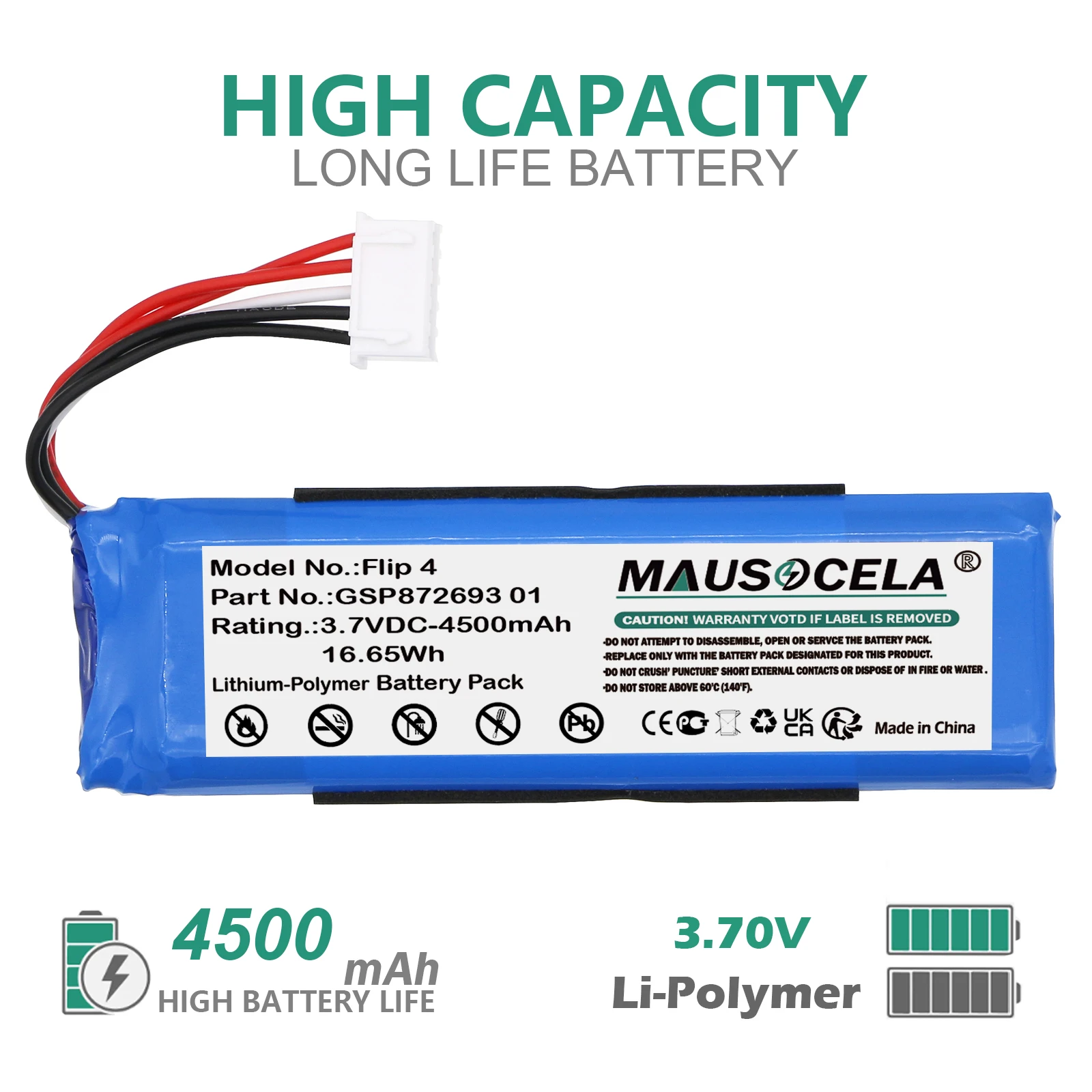 4500Mah Speaker Bat…