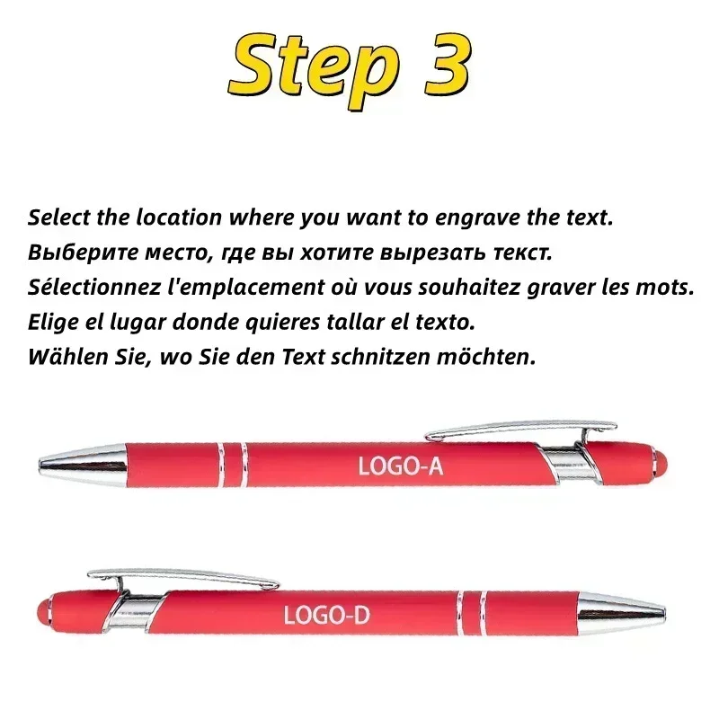 20-200 bolígrafos, venta al por mayor, bolígrafo de Metal, bolígrafo para pantalla táctil, bolígrafo publicitario para oficina y escuela, logotipo personalizado, grabado láser de texto