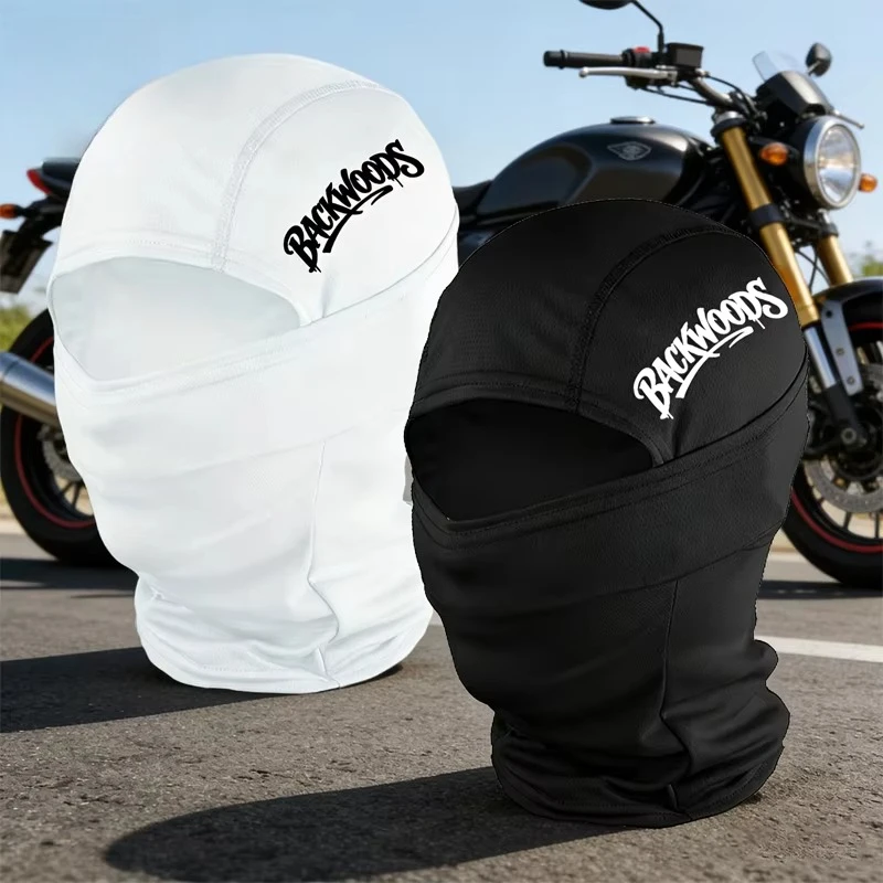 Musion Balaclava Face Mask Breathable BACKWOODS Print Sweat Absorbing Sunscreen Helmet Hat Set Suitable for Cycling and Hiking