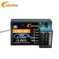 CORONA-Récepteur C4SF 2.4G HV pour FutabaS-FHSS FHSS SBUS, 3long 3PK 4PKS 7PK T14 Xenon résistant aux éclaboussures