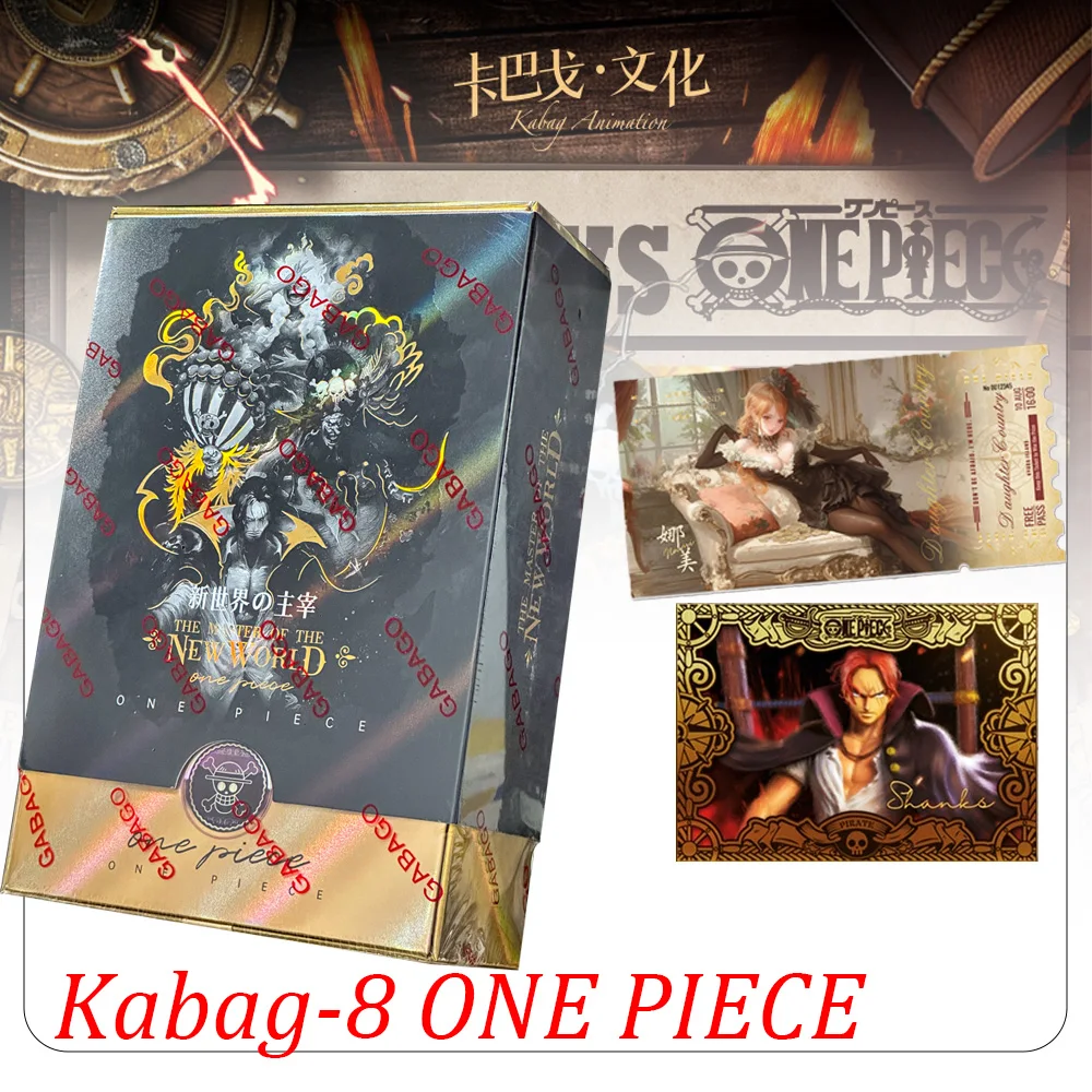 New One Piece Kabag 8 Series Cards Luffy Zoro Sanji Nami Rare Character Anime Collection Card Kids Toys Christmas Birthday Gift