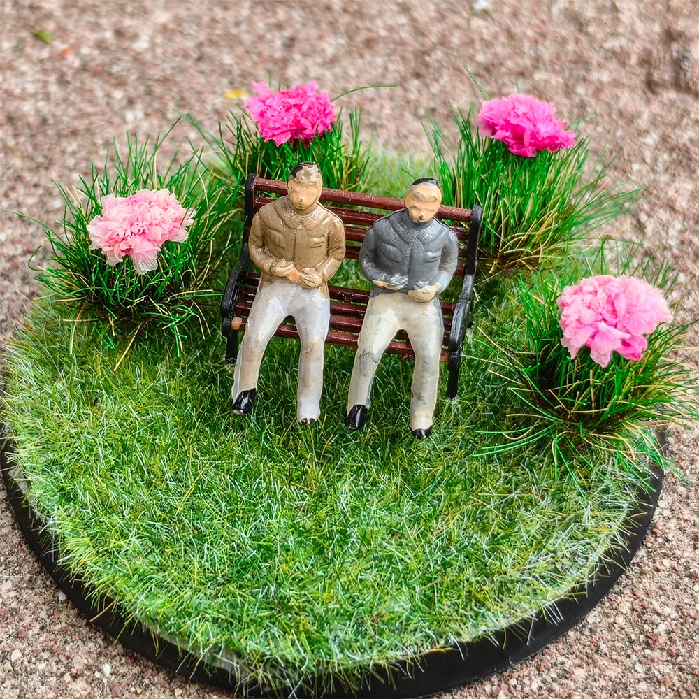 

5CM/6CM/7CM Round Base With Grass Tuft Model DIY Wargame Table Games Micro Landscape Model Toys Bases Materials Diorama 1PCS