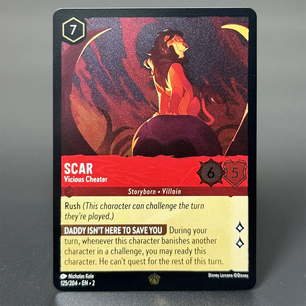 Lorcana Cold Foil Proxy Cards A WHOLE NEW WORLD URSULA Deceiver of All SCAR Vicious Cheater SISU Empowered Sibling TINKER BELL