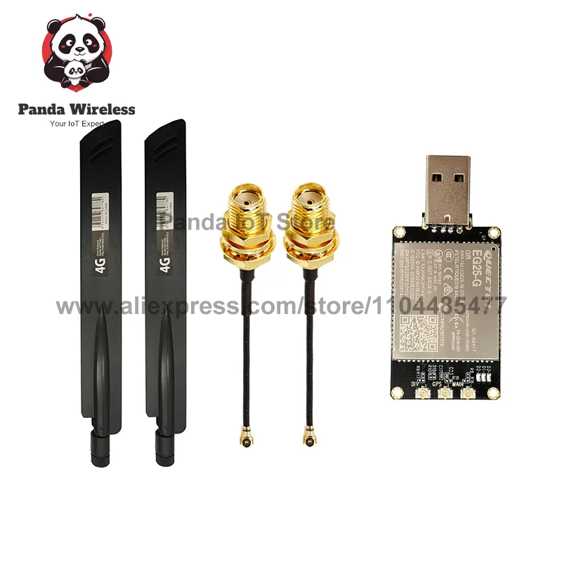 وحدة Quectel 4G USB Dongle Cat4 من سلسلة EC25 مع فتحة لبطاقة SIM، نطاق عالمي عالمي مع fpc، ضفيرة، محول وهوائي GPS