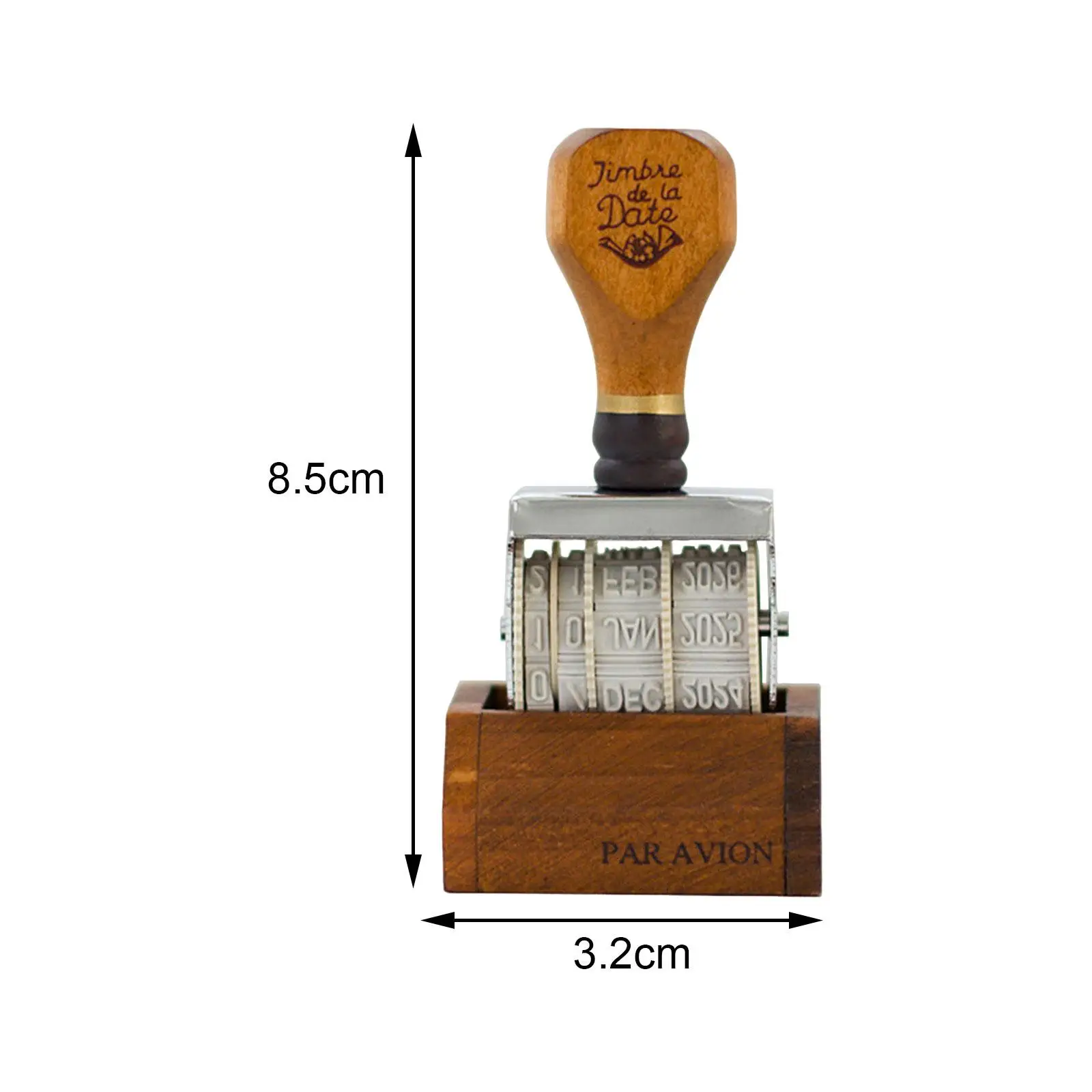 Date Stamp with Roller, Vintage Style Adjustable Wheel Stamp, Business Stamps,