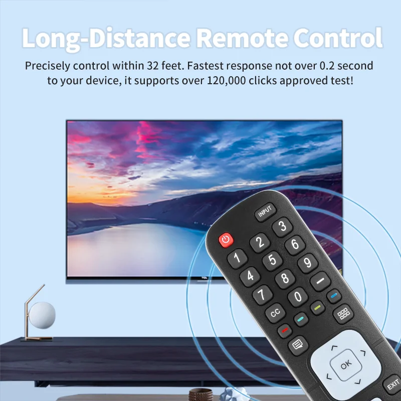 EN2AD27S Remote Control Compatible with Sharp 4K Aquos Smart TV LC-70N7100U LC70N7100U LC-60N6200U LC-65N7000U LC-65N5200U