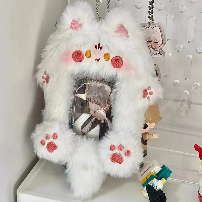 لطيف رقيق الثعلب Photocard حافظة معرف حامل بطاقة الصور للطلاب موضة بطاقات باب الحافلة كم شارات الهوية الغطاء الواقي