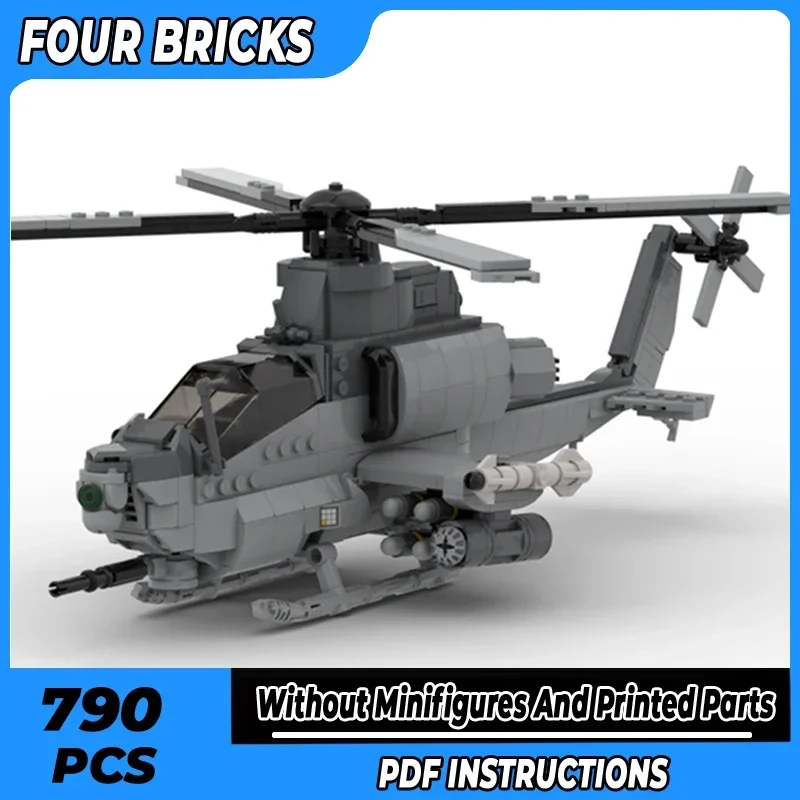 Moc Building Bricks Military AH-1Z Viper Attack Helicopter Technology Modular Blocks Gifts Toys For Children DIY Sets Assembly