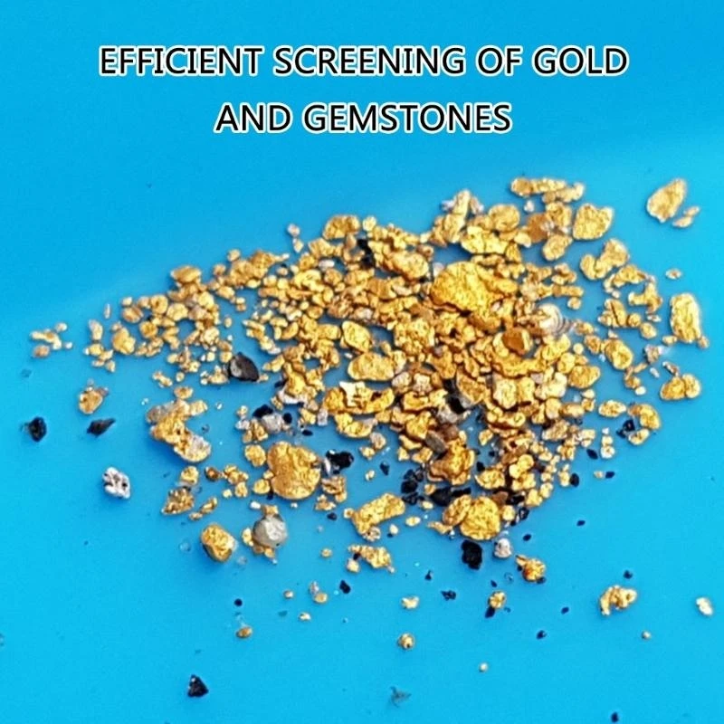

652F Upgrades Hand Operated Gold Mining Pans High Efficiency Black Plastic Gold Pans Enhances Thickness for Gemstones Sifting