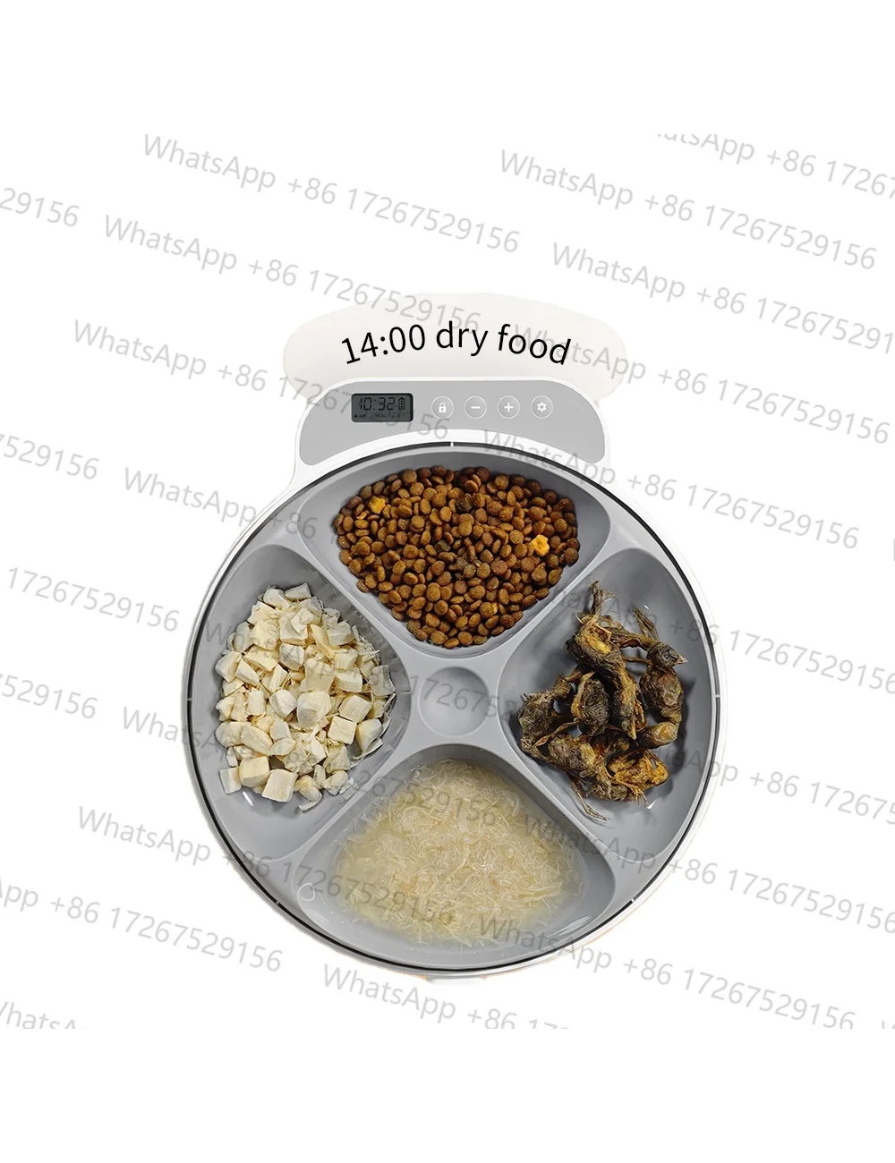 Automatic 4 Meal Pet Feeder with Large Capacity  Wet   Dry Food Fresh-Keeping Dispenser for Cats and Dogs