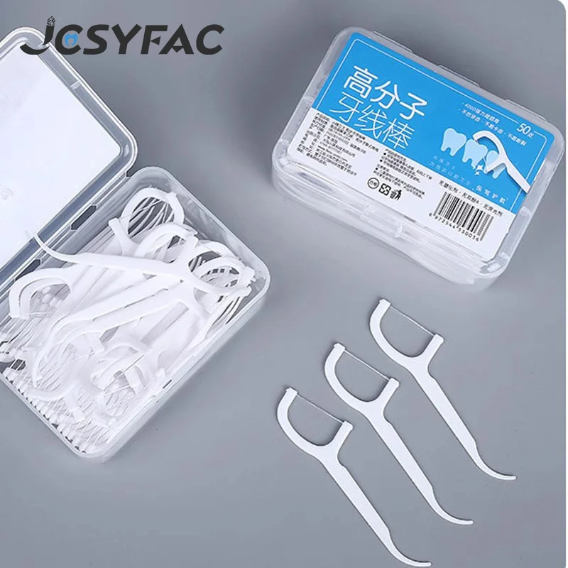 

50pcs/box Portable Disposable Dental Floss Deep Cleaning Toothbrush Oral Care Dental Floss Picks Travel Daily Life