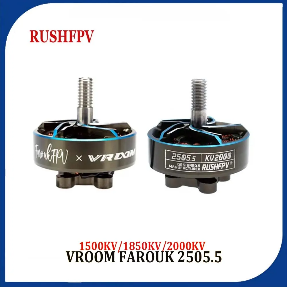 

RUSHFPV VROOM Farouk 2505.5 Brushless Motor for RC FPV Freestyle Drone Compatible with 5-6 Inch Propeller 1500KV/1850KV/2000KV