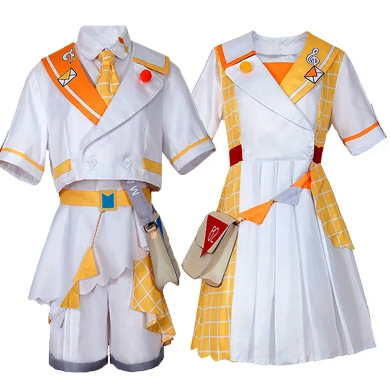 Costume de Cosplay Rin Len pour Adulte, Uniforme Magique Mirai, Tenue de ixd'Halloween, pour Femme et Homme