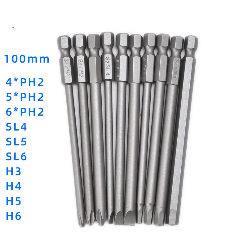 Screwdriver Set Strong Magnetic Batch Head Steel Slotted Phillips Exagonal Screw Driver Bits Car Repair Power Tool Accessories