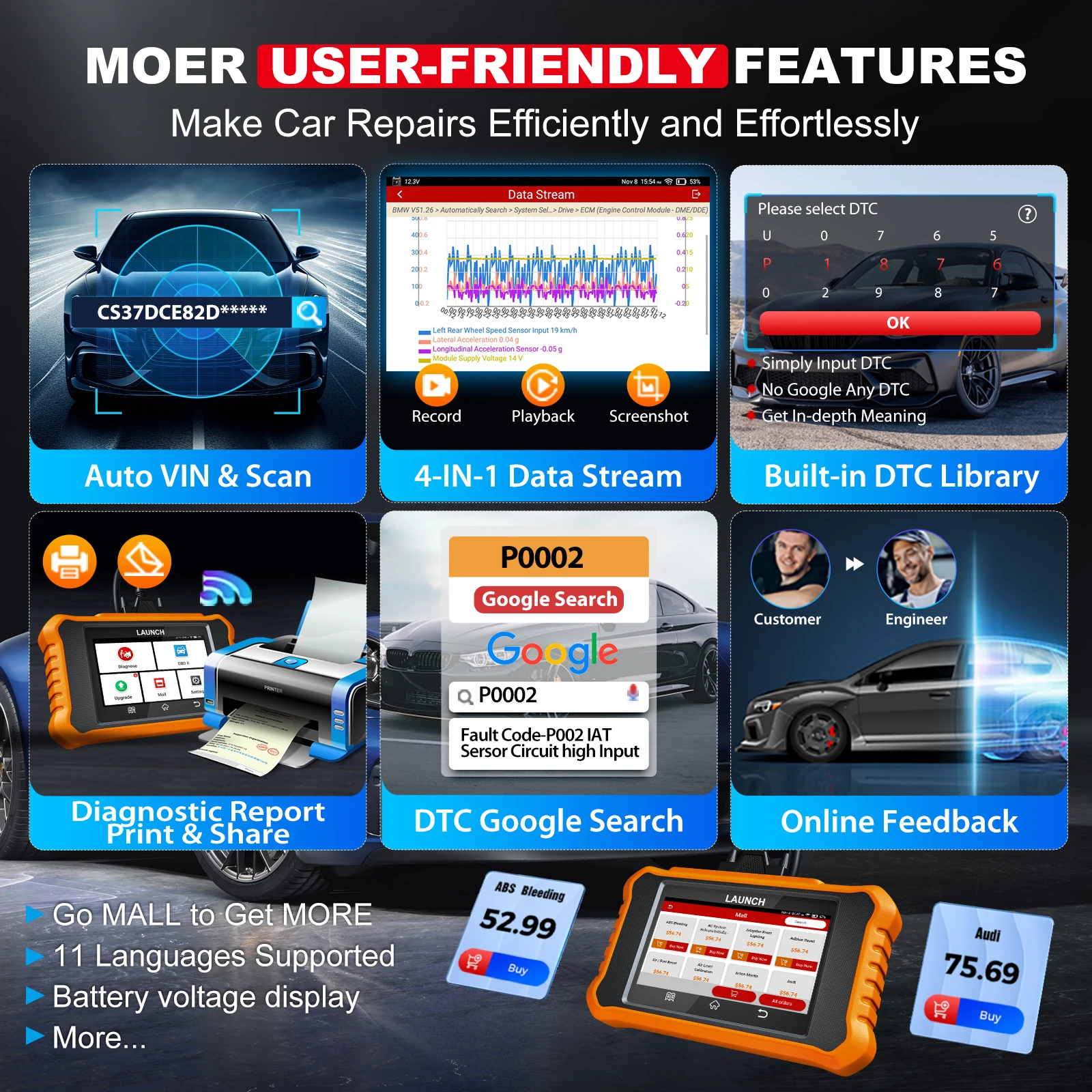 LAUNCH X431 Elite 3.0 for Mercedes-Benz/Maybach/Sprinter OBD2