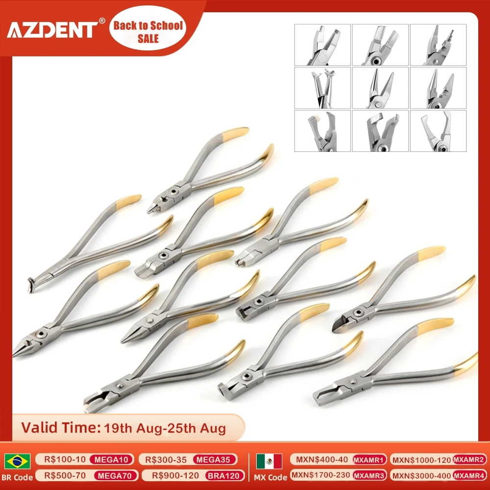 

AZDENT Dental Forceps Orthodontic Pliers Light Wire Cutter Distal End Plier Cutter Bracket Brace Remover Plier Instrument Tool