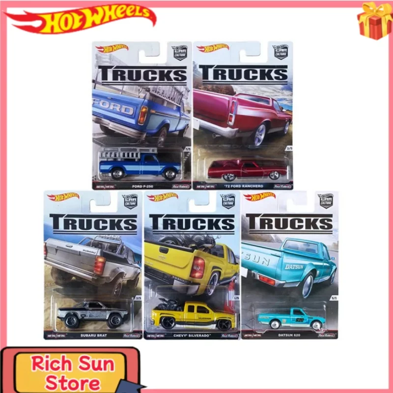 

Hot Wheels 1:64 Premium Car Culture Trucks Set 2016, Subaru Ford Chevy Datsun Collectible Diecast Vehicle Model Cars Toys