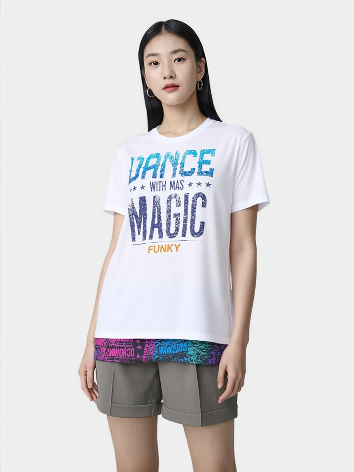 ملابس اللياقة البدنية abcde ملابس الرقص الرياضية والجري تي شيرت فضفاض تي شيرت 0304