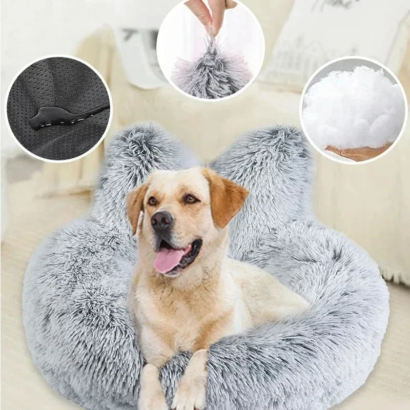 Super Soft Plush Cat Bed Winter Warm Mat Dog Cushion Sleeping Floor Mats For Cats Nesk Puppy Kennel Dog Pet Bed Sofa Mattress