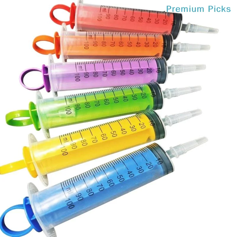 portableIndustrial Syringe Set 60ml 100ml Colored Push-Rod Ring Glue Injection Tool for Model Making, Repair & Craft Projects