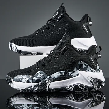 Scarpe da basket da uomo Ammortizzazione traspirante Scarpe da corsa indossabili antiscivolo Allenamento in palestra Scarpe da ginnastica da basket atletiche per donna