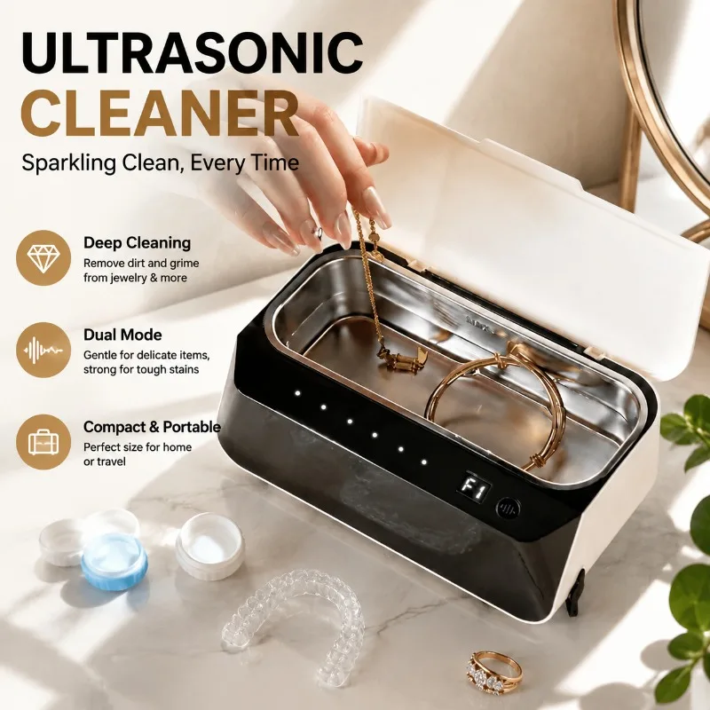 Multi‑functional Vibration Cleaner Mini Household Washing Machine for Contact Lens Eyewear Jewelry Oil Stain Removal Denture