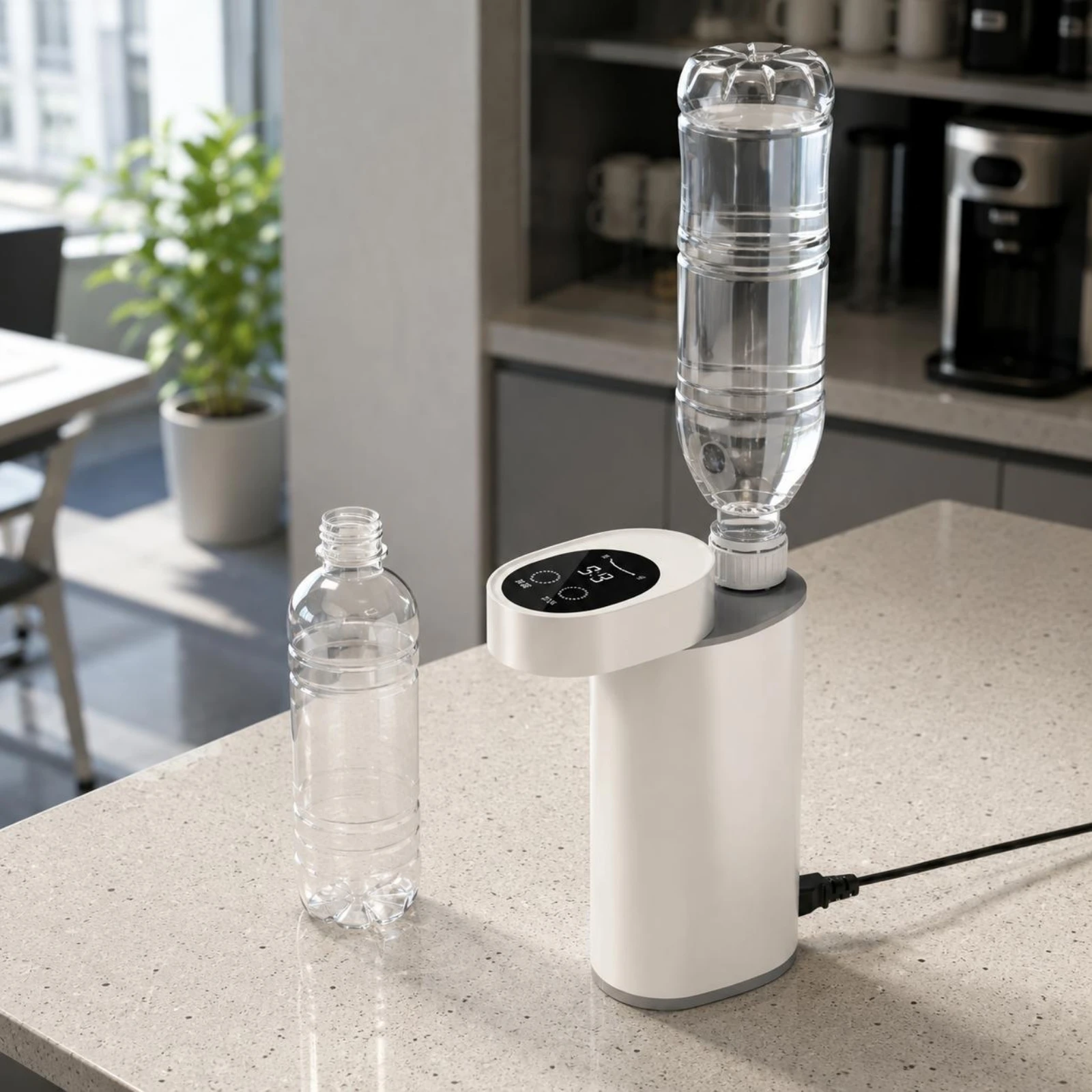 Instant Hot Electric Water Dispenser Bucket Water Compatible Touch Control Heating Machine for Kitchen or Desk view 4