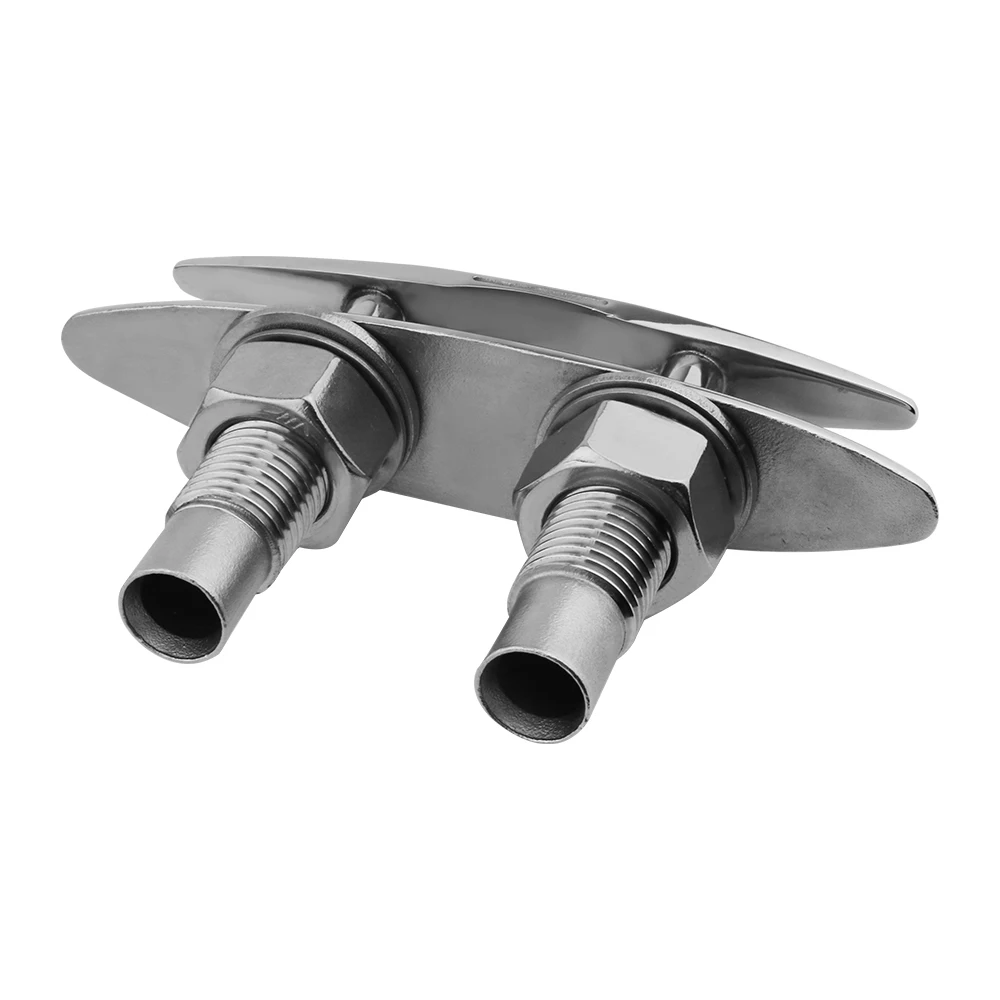 5/6 Inch Heavy Duty 316 Stainless Steel Boat Retractable Pull up Flush Mount Cleat Mooring Dock Neat Cleat Marine Hardware view 2