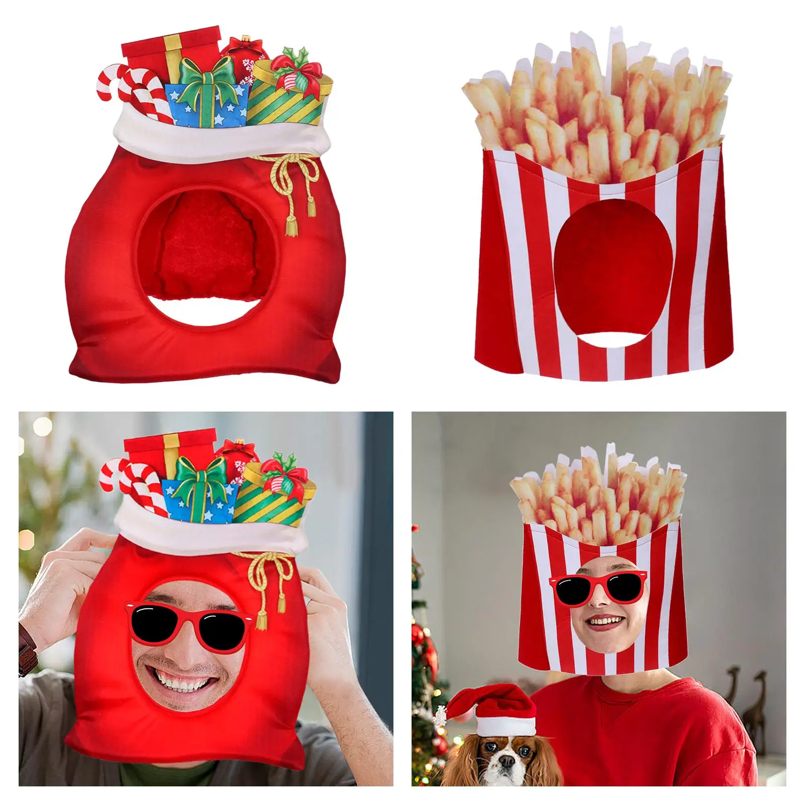 코스튬 부드러운 경량 풀오버 모자, 크리스마스 모자, 크리스마스 모자