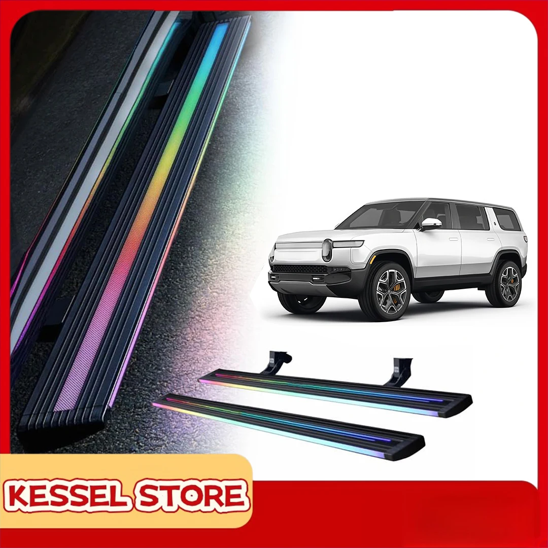 

Power Side Step with LED Light Electric Running Boards fits for Rivian R1S 2022-2025 2026 Deployable Retractable Steps
