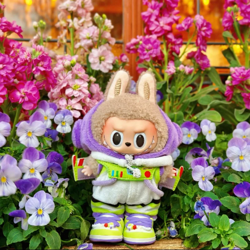 

For Labubu V1 V2 V3 15cm/20cm Buzz Lightyear Outfit Toy Story Theme Cotton Doll Clothes Set Kids Holiday Gift & Photo Decor