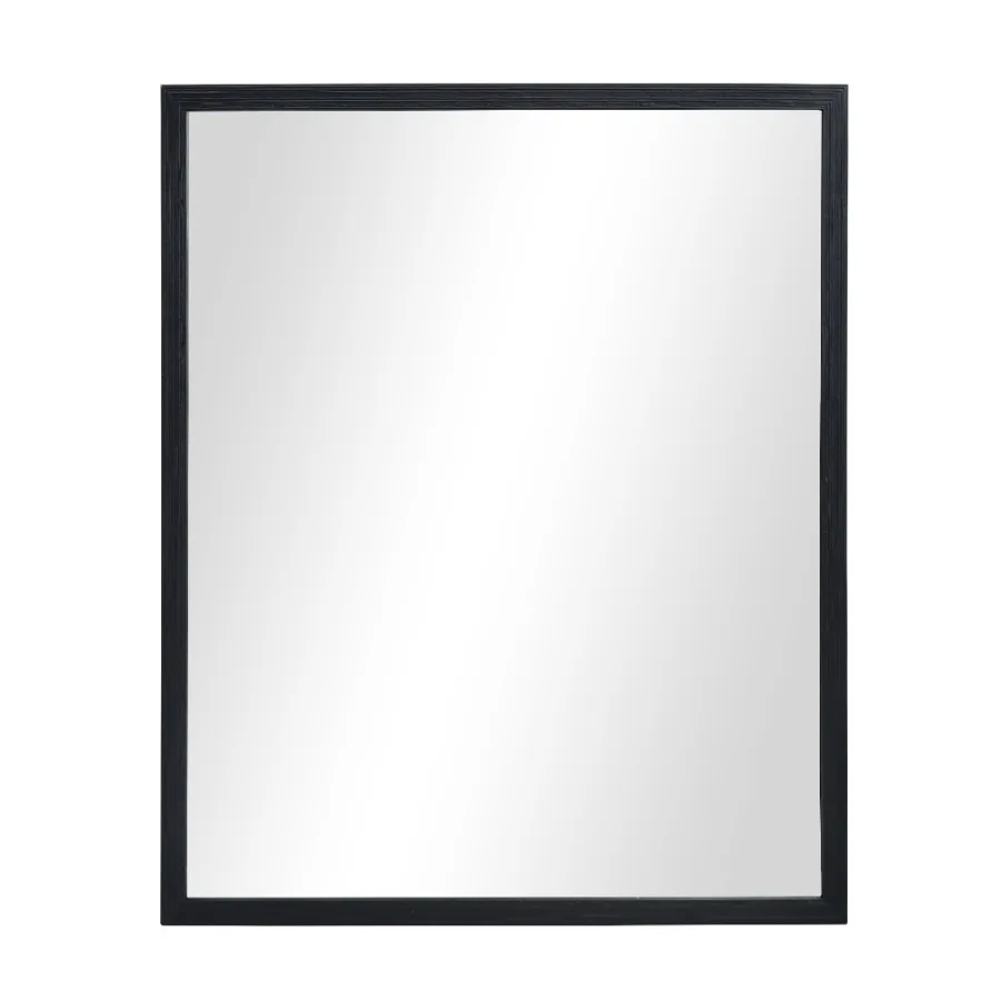 

23x29 Black Rectangle Small Decorative Wall Mirror for Bathroom or Living Room
