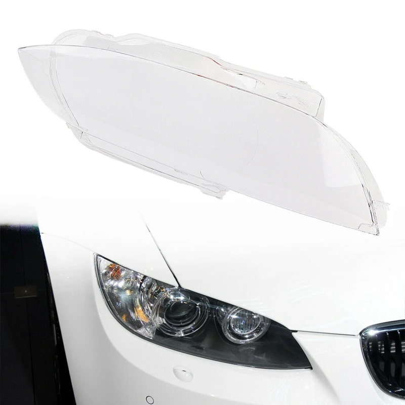 Car Clear Headlight Head Light Lamp Lens Cover For-BMW M3 E92 E93 3 Series Coupe 2006-2010